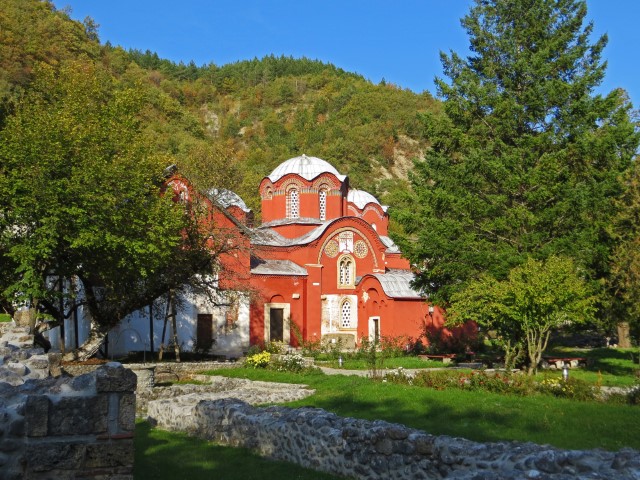 Blick auf das rote Patriarchat von Peja