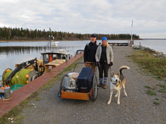 Susanne und Erik mit Husky